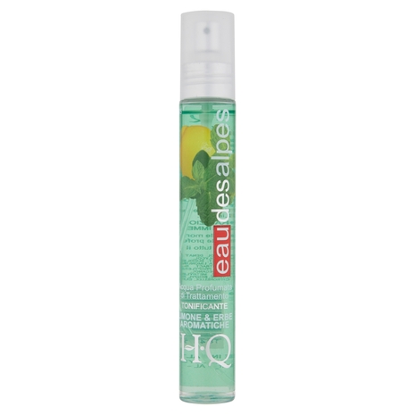 HQ eau des alpes Acqua profumata di trattamento tonificante limone & erbe aromatiche 75 ml